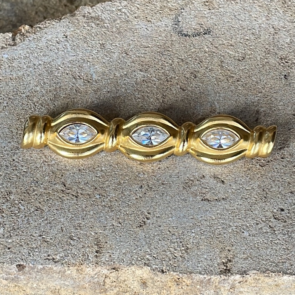 Swarovski Gold Tone and Crystal Brooch